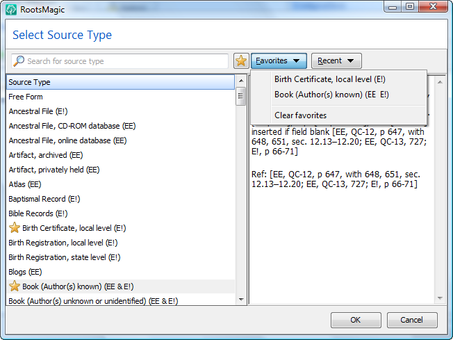 rootsmagic 7 convert free form source to templae