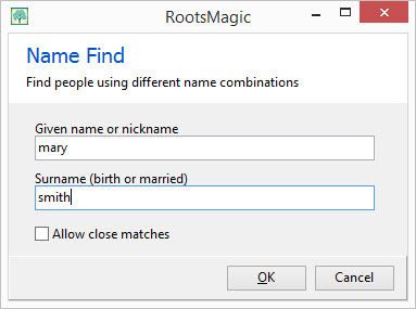 rootsmagic 7 basic commands