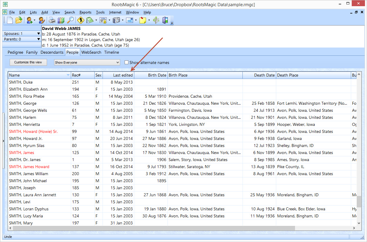 rootsmagic 7 basic commands